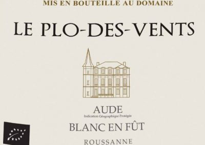 Blanc en fût – Roussanne – Plo des Vents